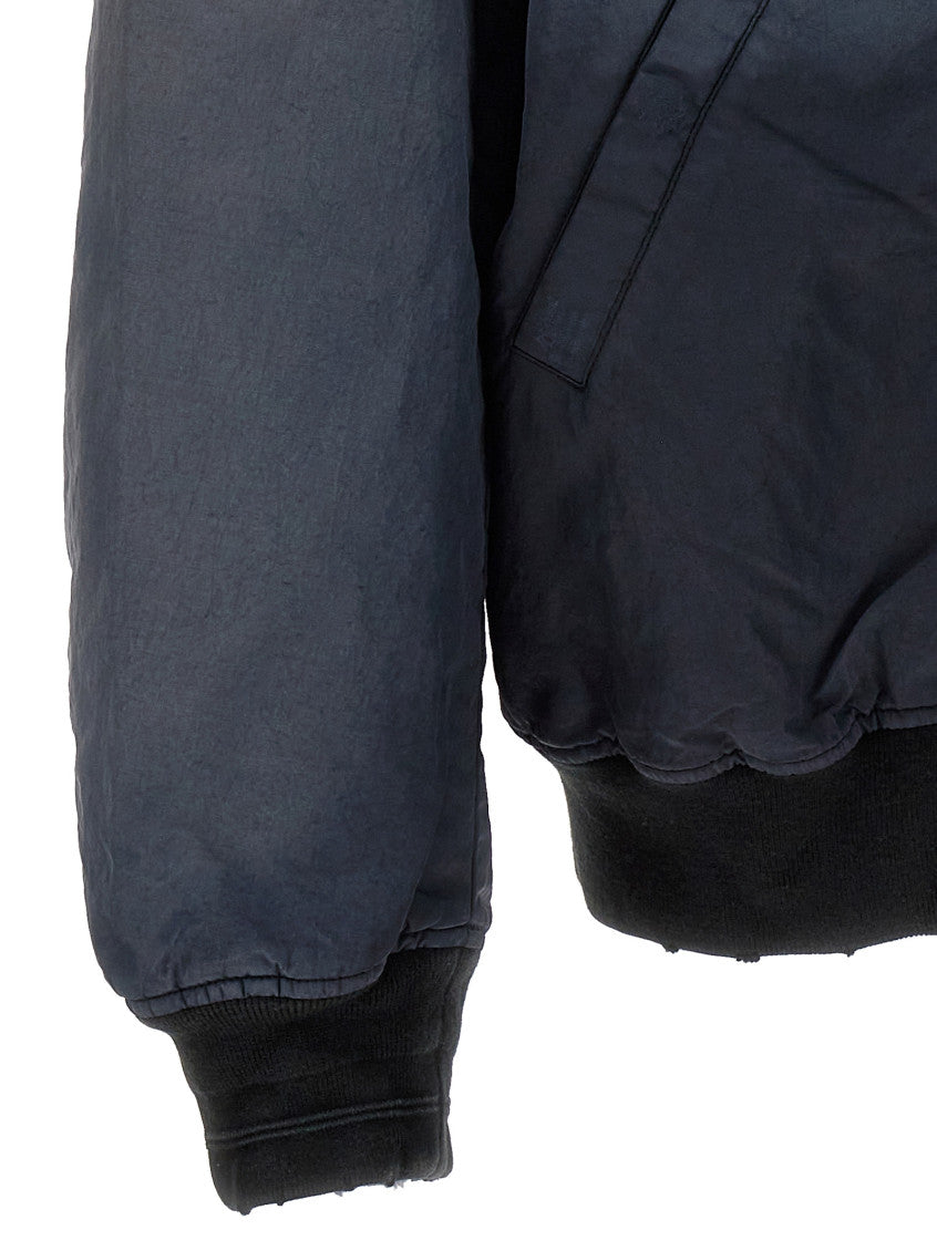 Grey Loose Bomber Jacket 4
