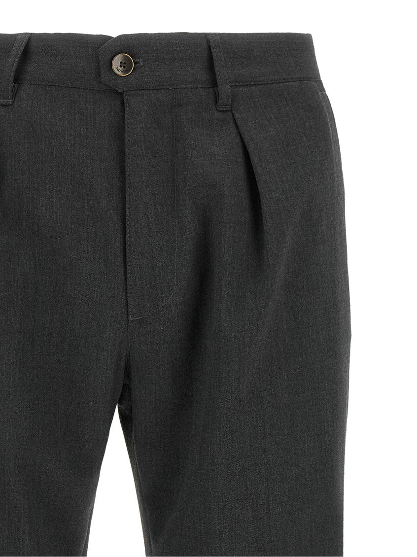 Dark Grey Pleated Trousers 3