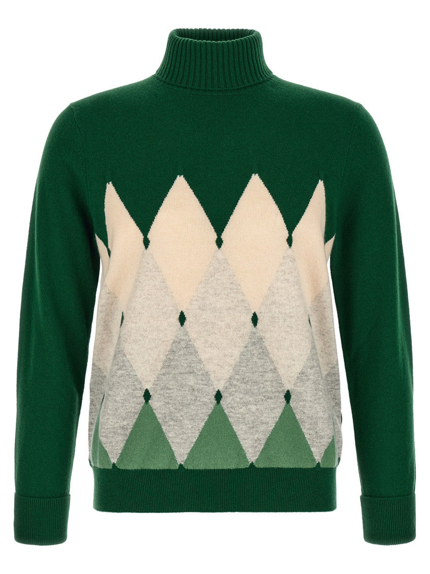 Green Turtle Neck Sweater 1