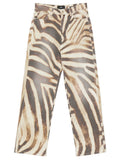 Multicolor Straight High Rise Jeans 1