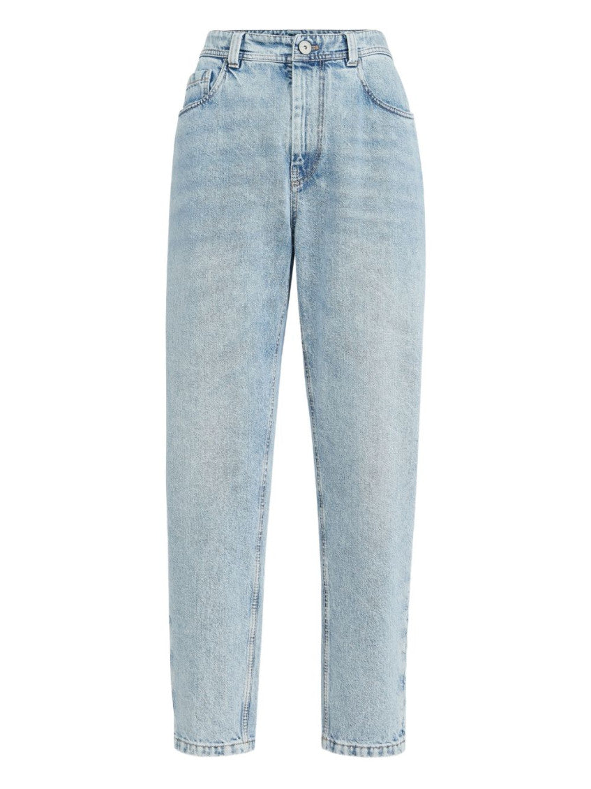 Light Blue Tapered High Rise Jeans 1
