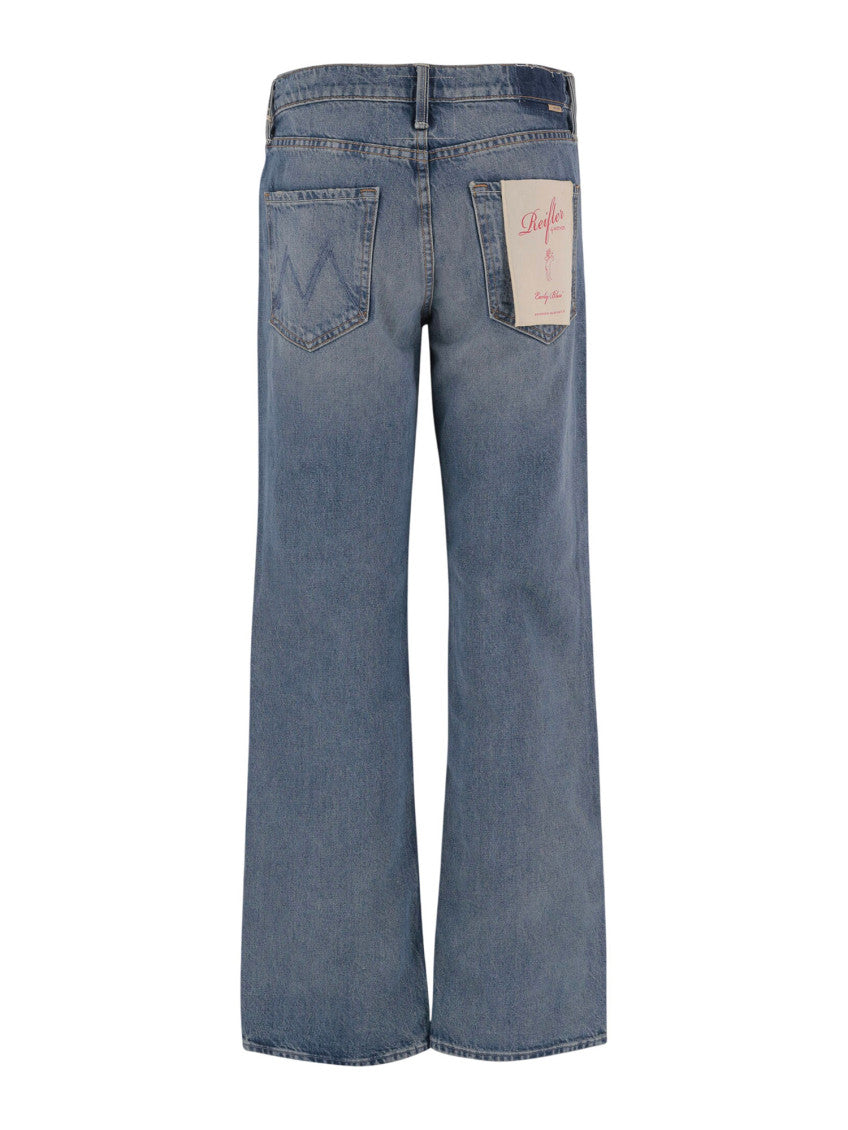 Blue Flared High Rise Jeans 2