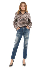 Blue Straight Mid Rise Jeans 1