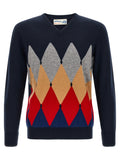 Navy Blue V Neck Sweater 1