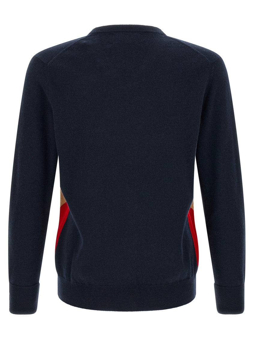 Navy Blue V Neck Sweater 2