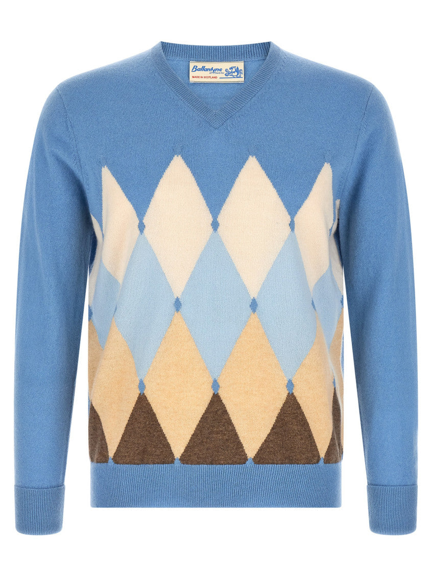 Light Blue V Neck Sweater 1
