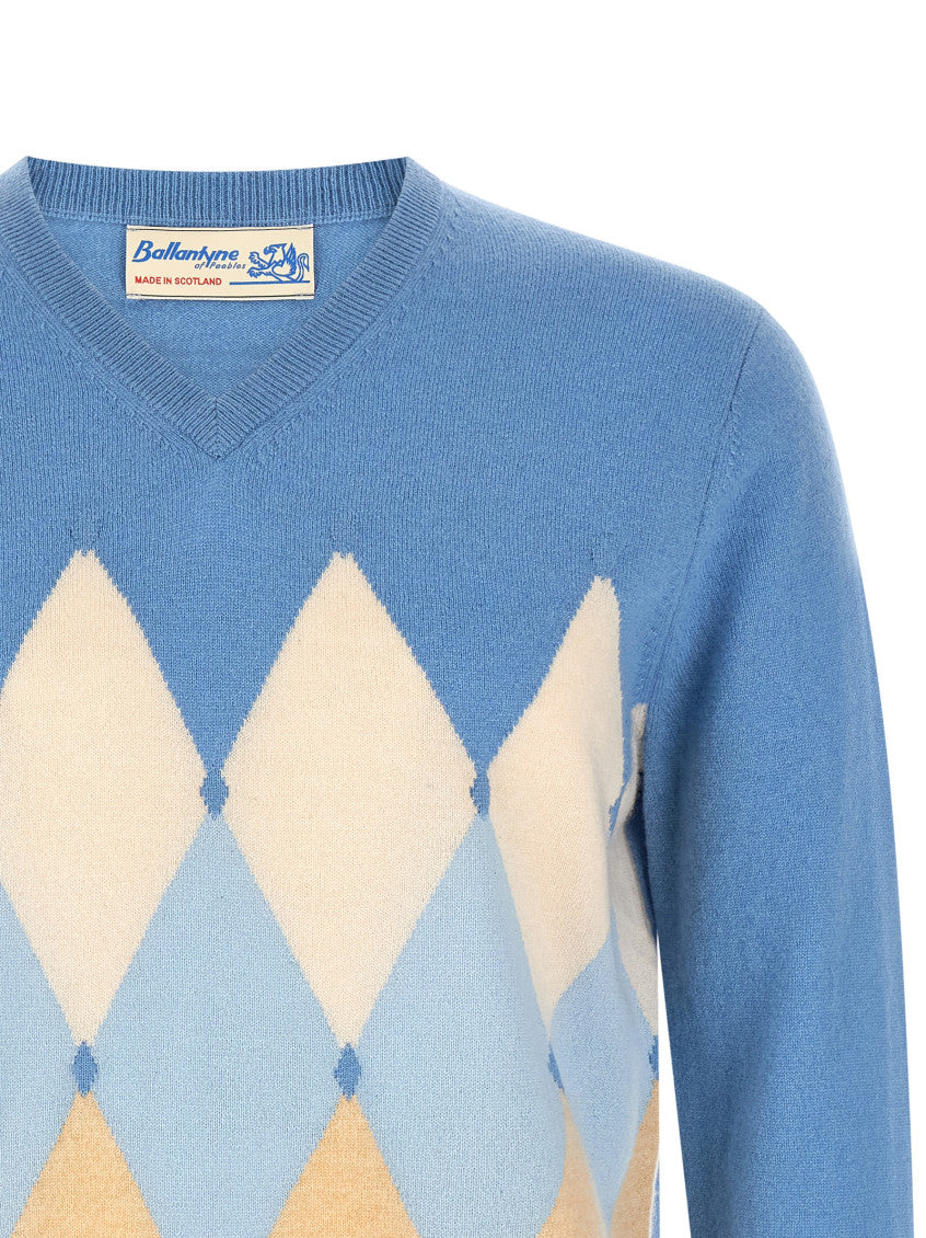 Light Blue V Neck Sweater 3
