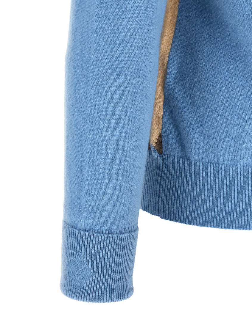 Light Blue V Neck Sweater 4