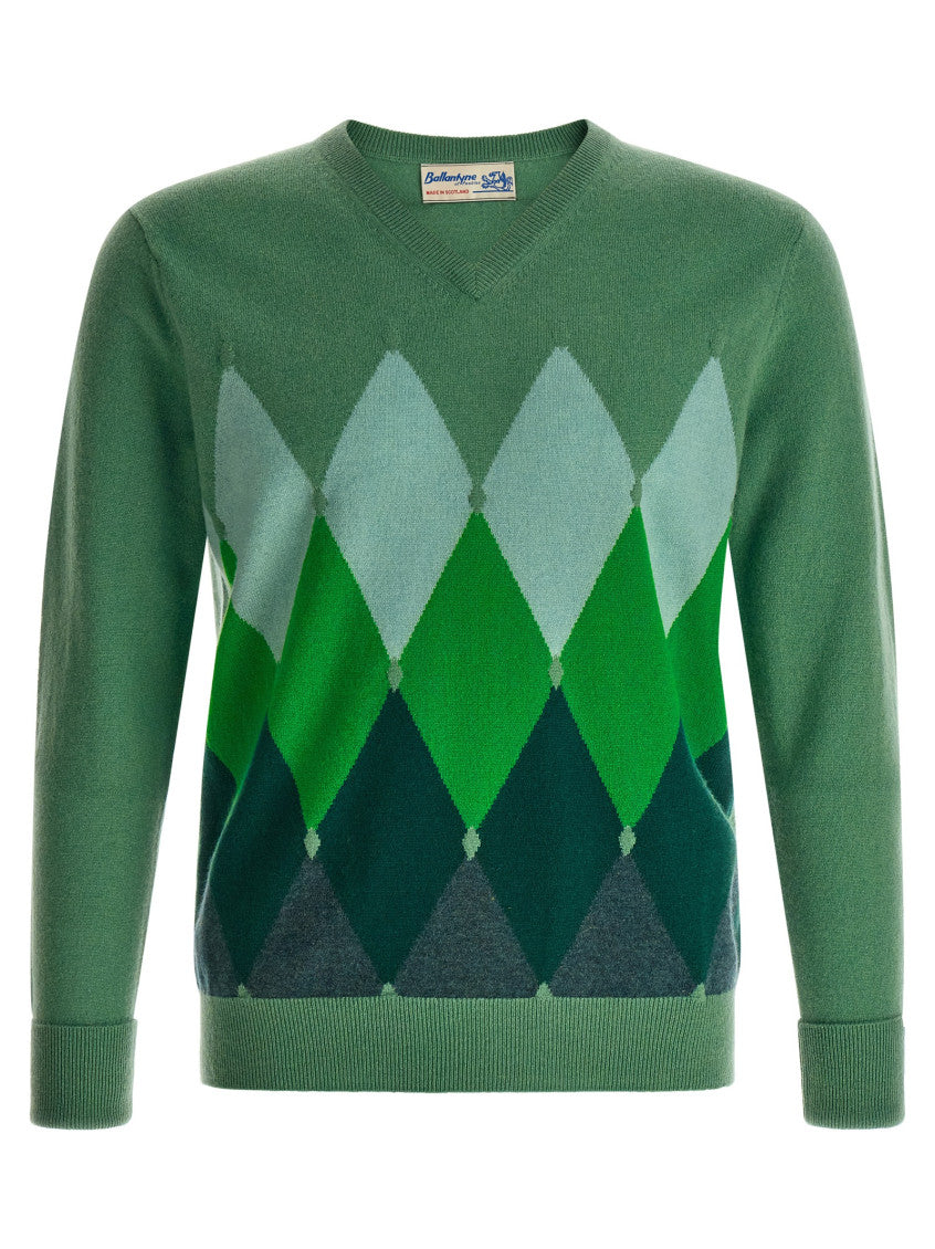 Green Geometric Sweater 1