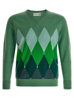 Green Geometric Sweater 1