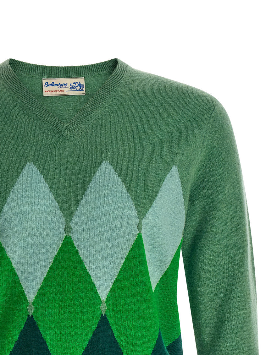 Green Geometric Sweater 3