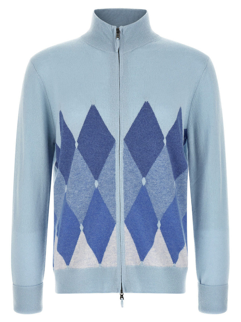 Light Blue Zip Up Cardigan 1