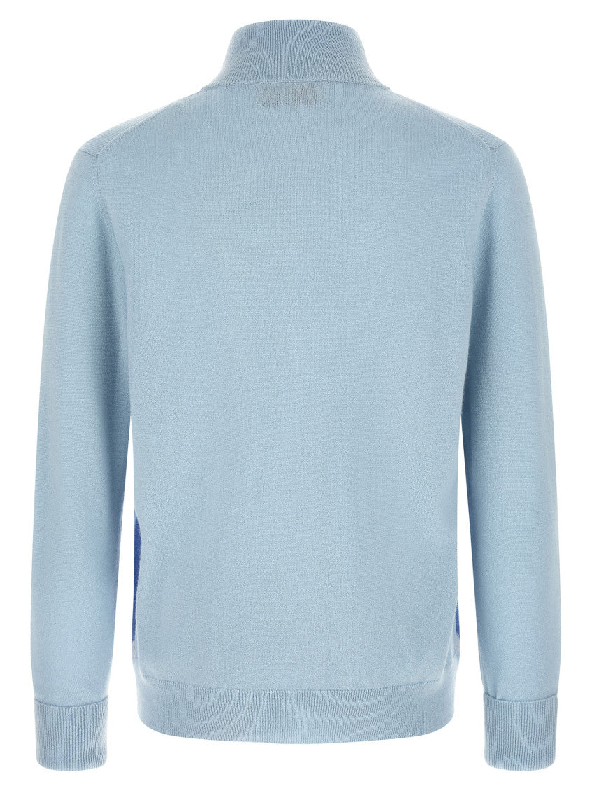 Light Blue Zip Up Cardigan 2
