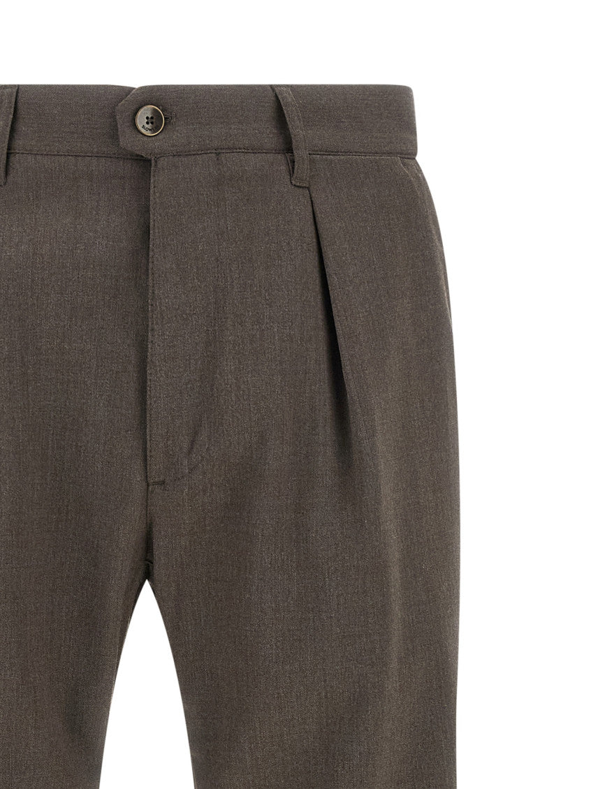 Brown Pleated Trousers 3
