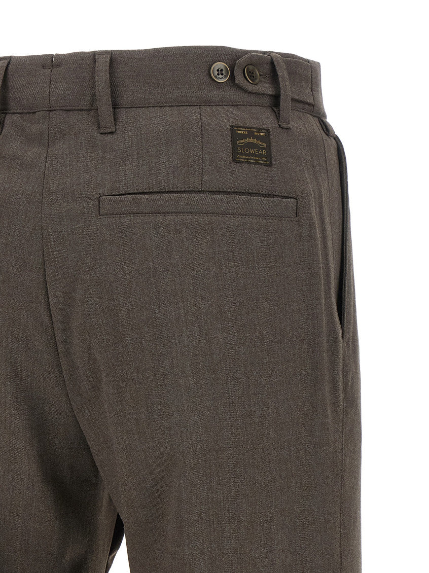 Brown Pleated Trousers 4