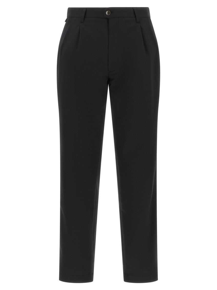 Black Tailored Pleated Pants 1