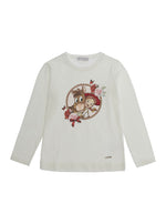 Girls White Graphic-print T-shirt 1