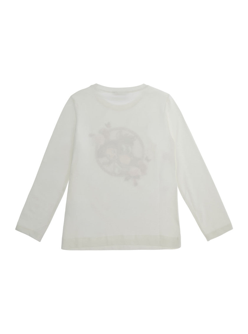 Girls White Graphic-print T-shirt 2