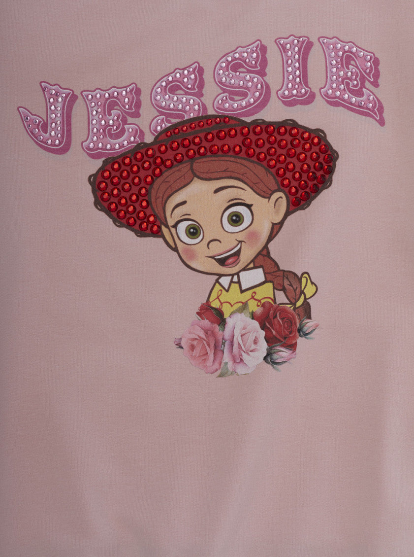 Girls Pink Crewneck Sweatshirt 3