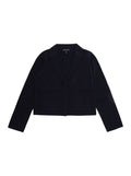 Girls Navy Blue Cropped Blazer 1