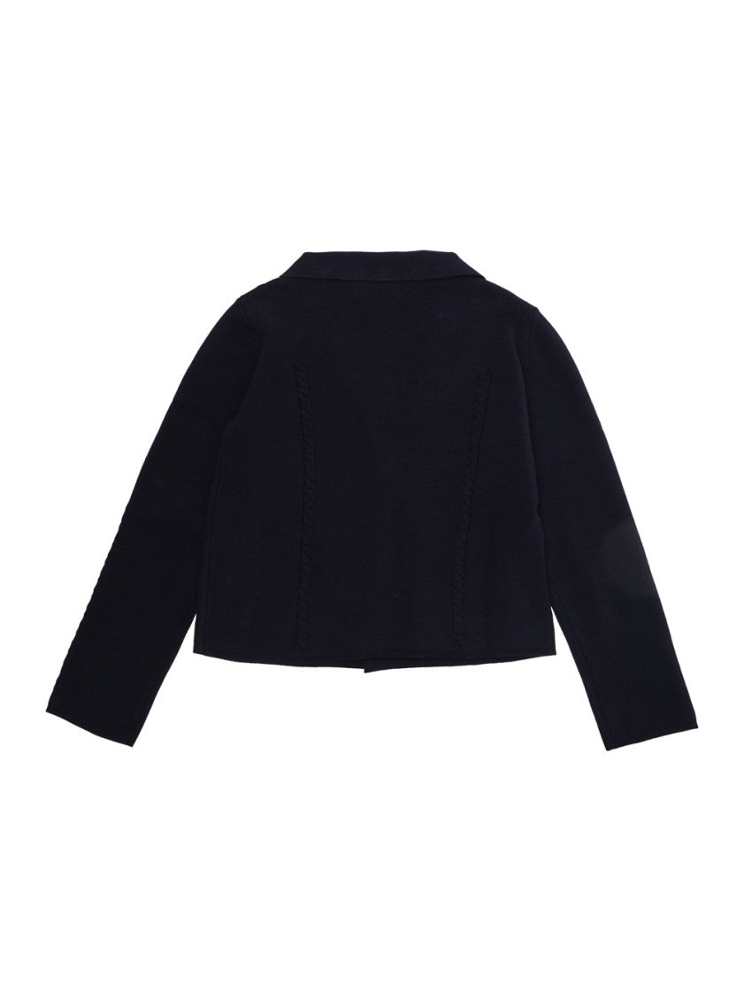 Girls Navy Blue Cropped Blazer 2