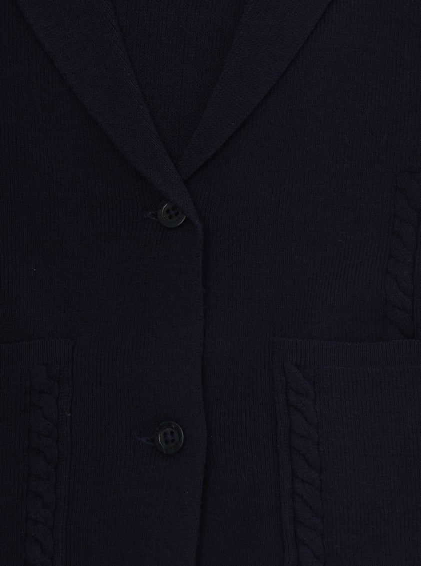 Girls Navy Blue Cropped Blazer 3