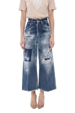 Blue Flared High Rise Jeans 1