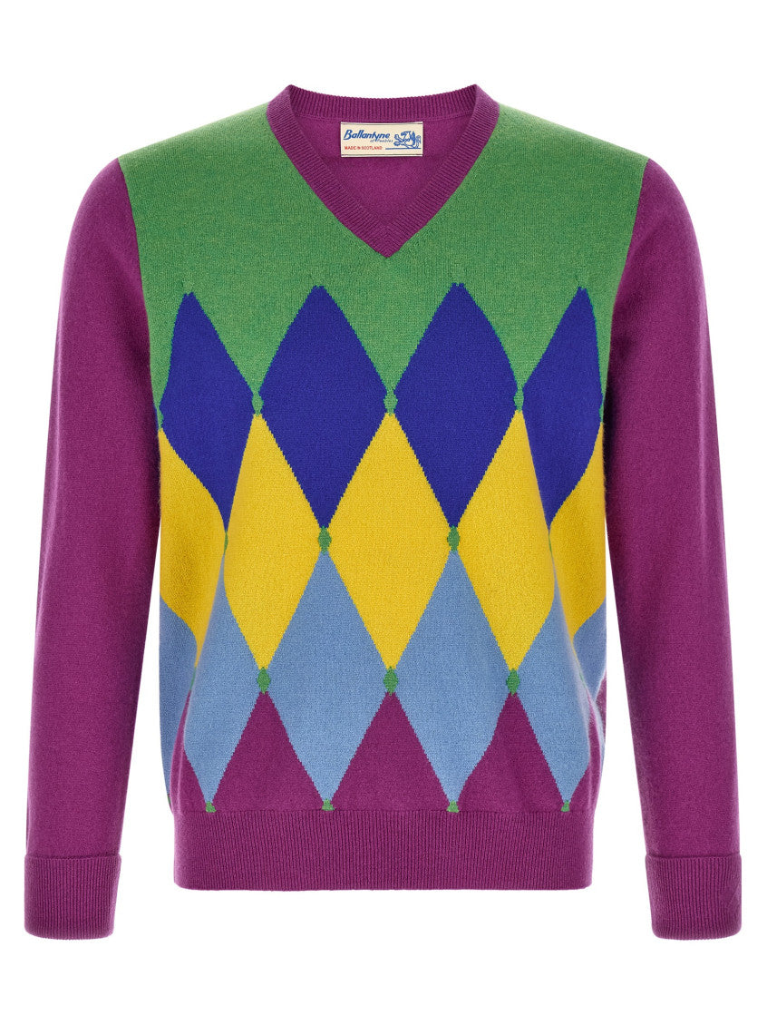 Purple V Neck Sweater 1