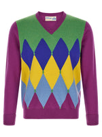 Purple V Neck Sweater 1