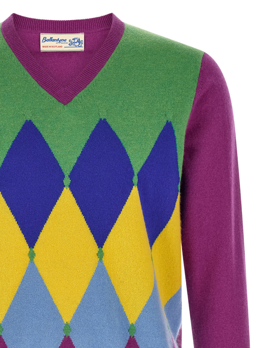 Purple V Neck Sweater 3