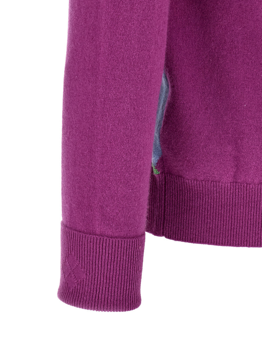 Purple V Neck Sweater 4