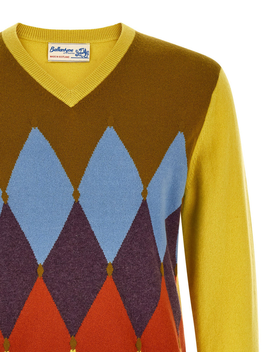 Yellow V Neck Sweater 3
