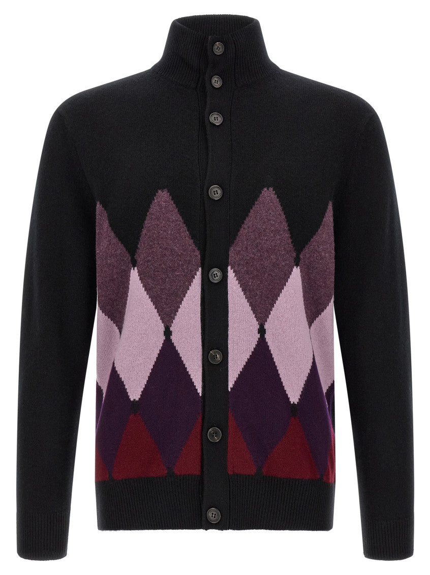 Black Turtle Neck Cardigan 1