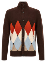Brown Turtle Neck Cardigan 1