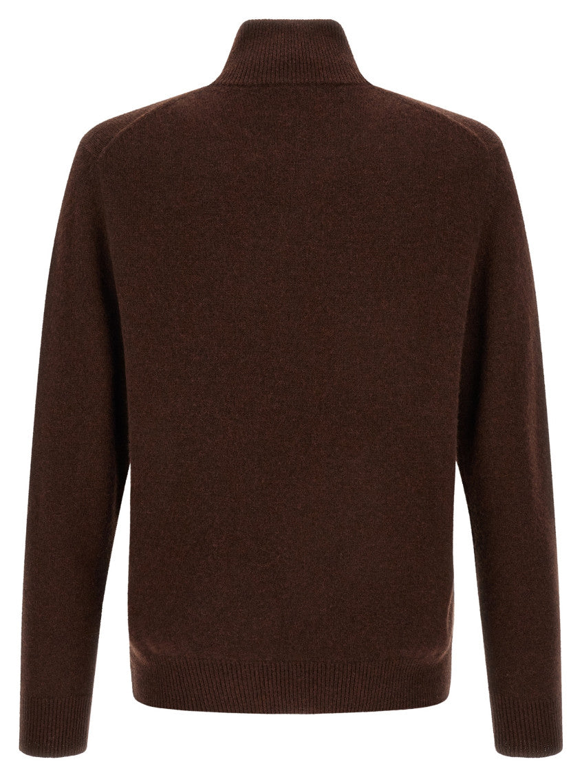 Brown Turtle Neck Cardigan 2