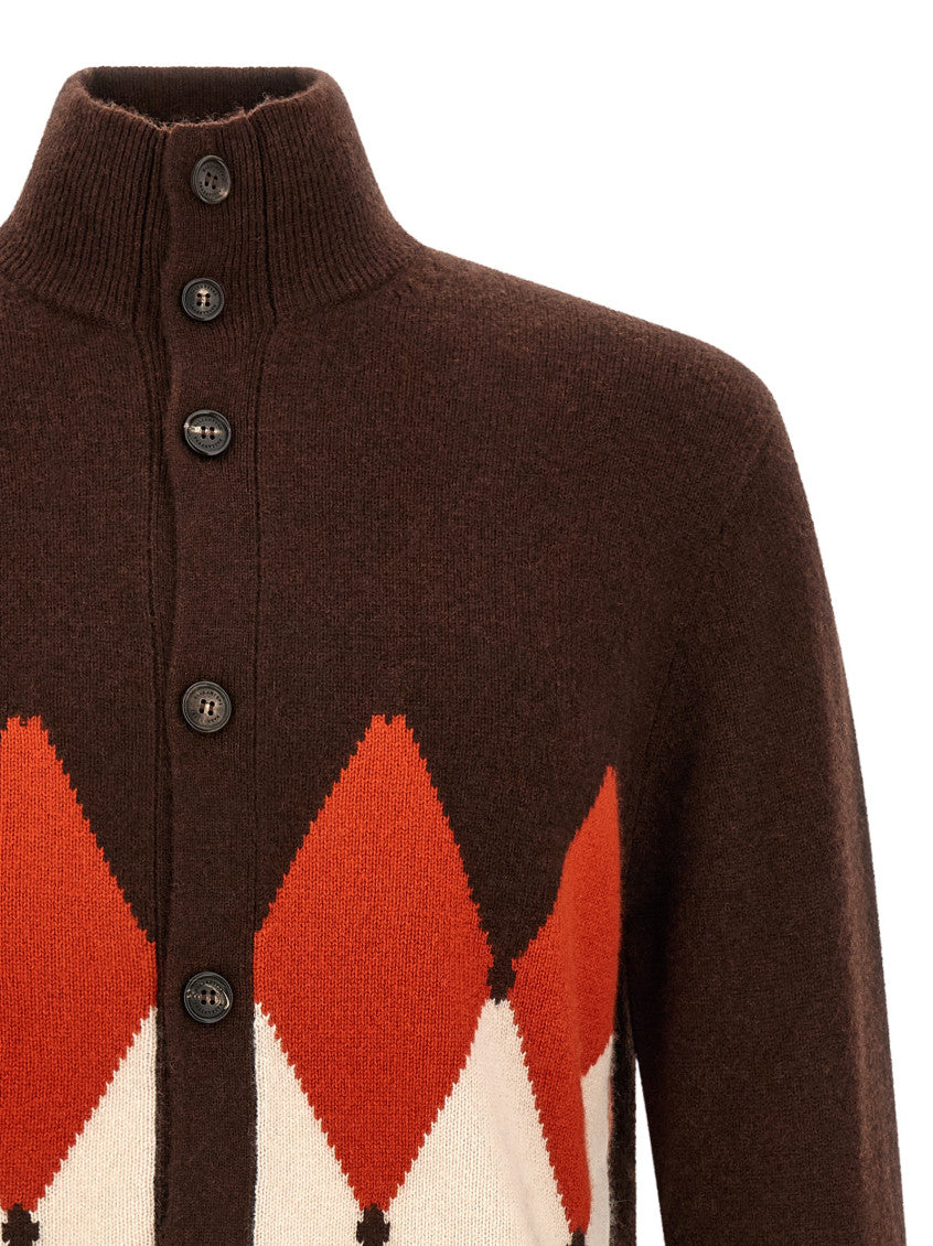 Brown Turtle Neck Cardigan 3