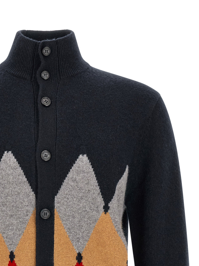Blue Turtle Neck Cardigan 3
