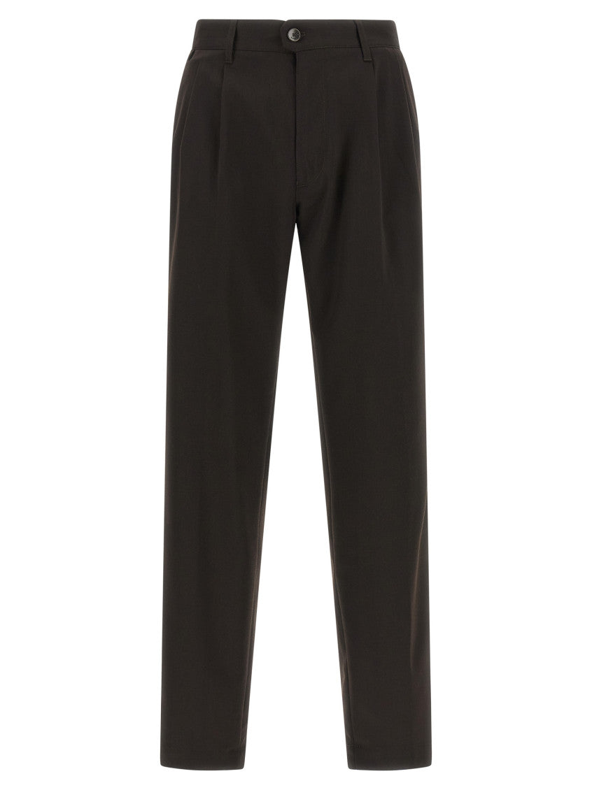 Brown Pleated Trousers 1