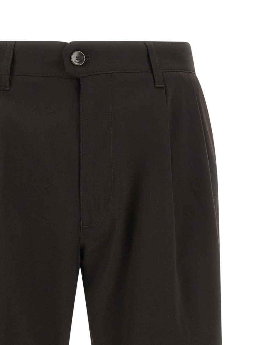Brown Pleated Trousers 3