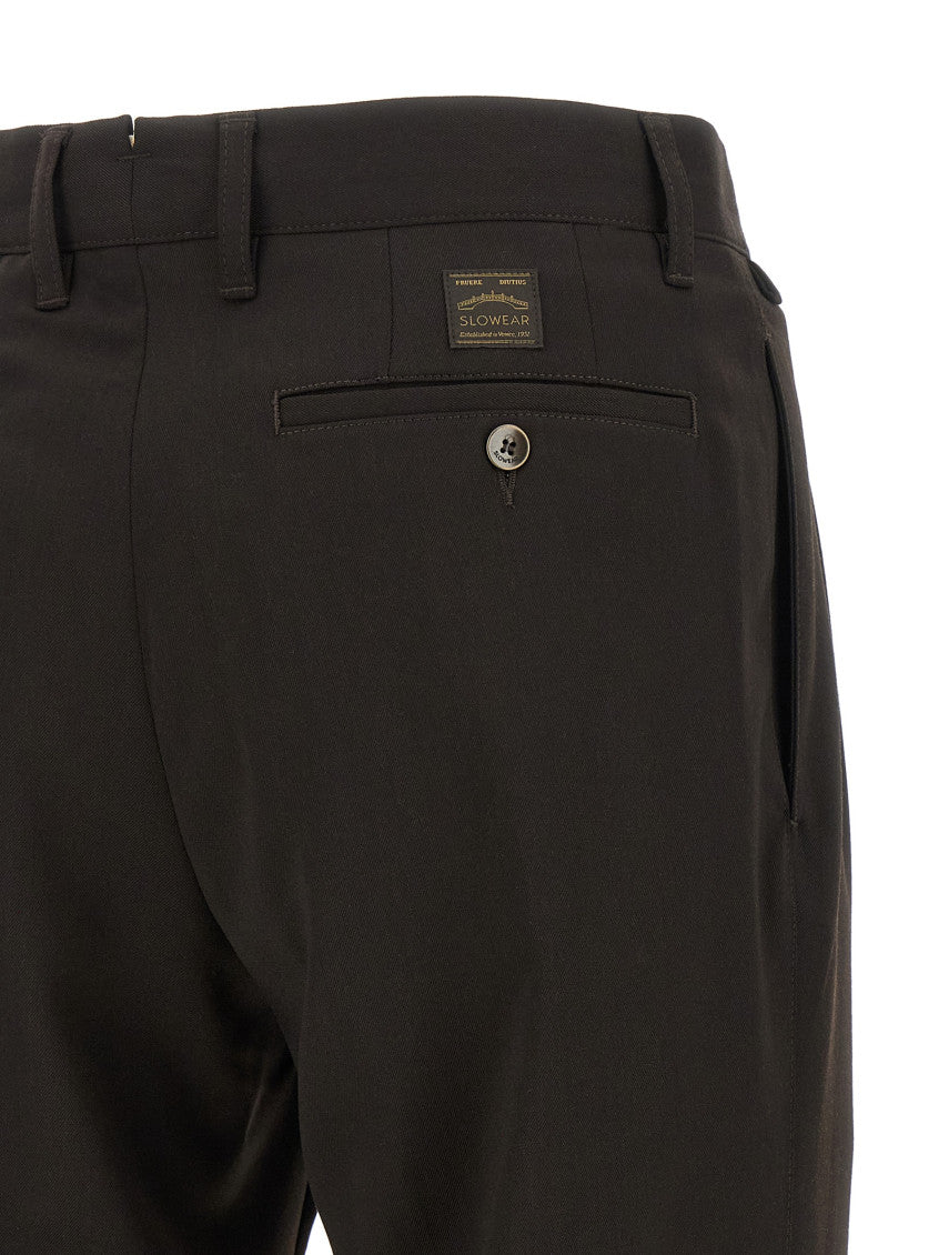 Brown Pleated Trousers 4