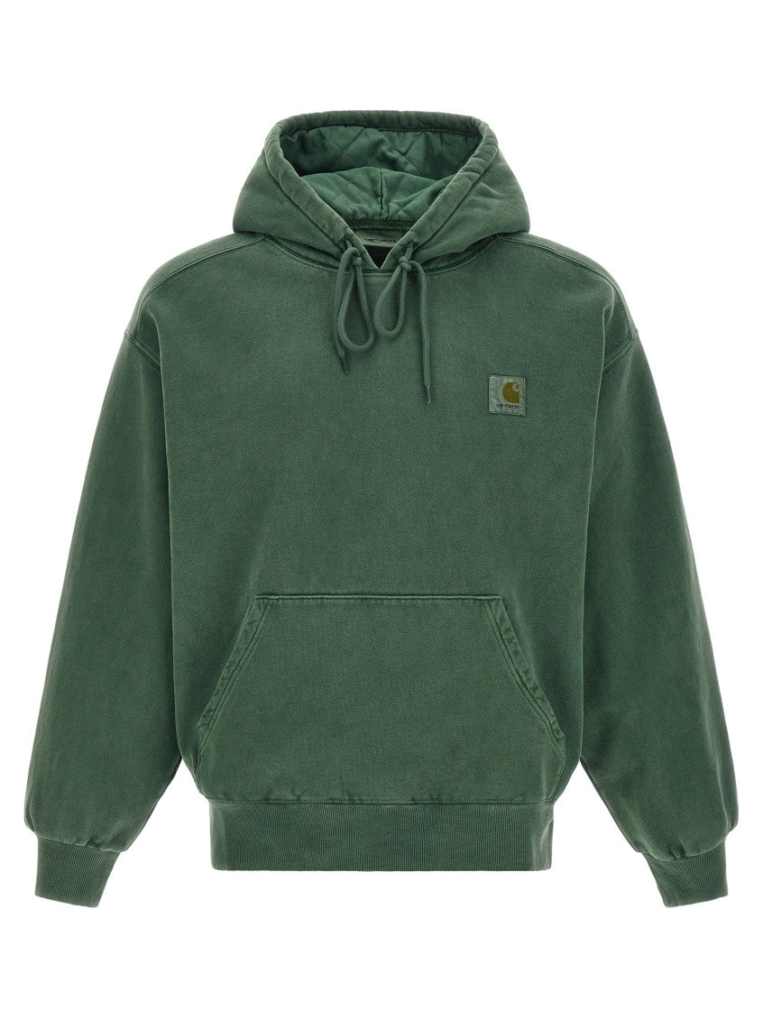 Green Boxy Logo Hoodie 1