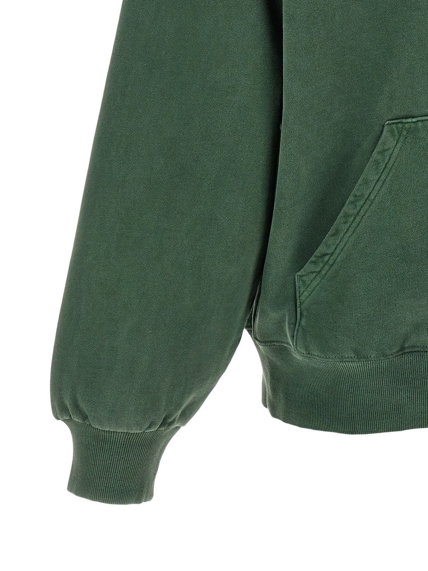 Green Boxy Logo Hoodie 4