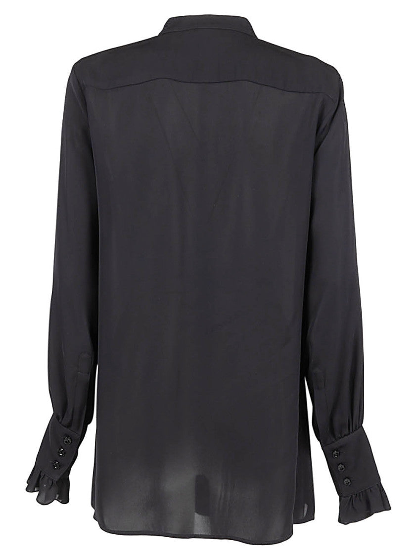 Black Long sleeve ruched shirt 2