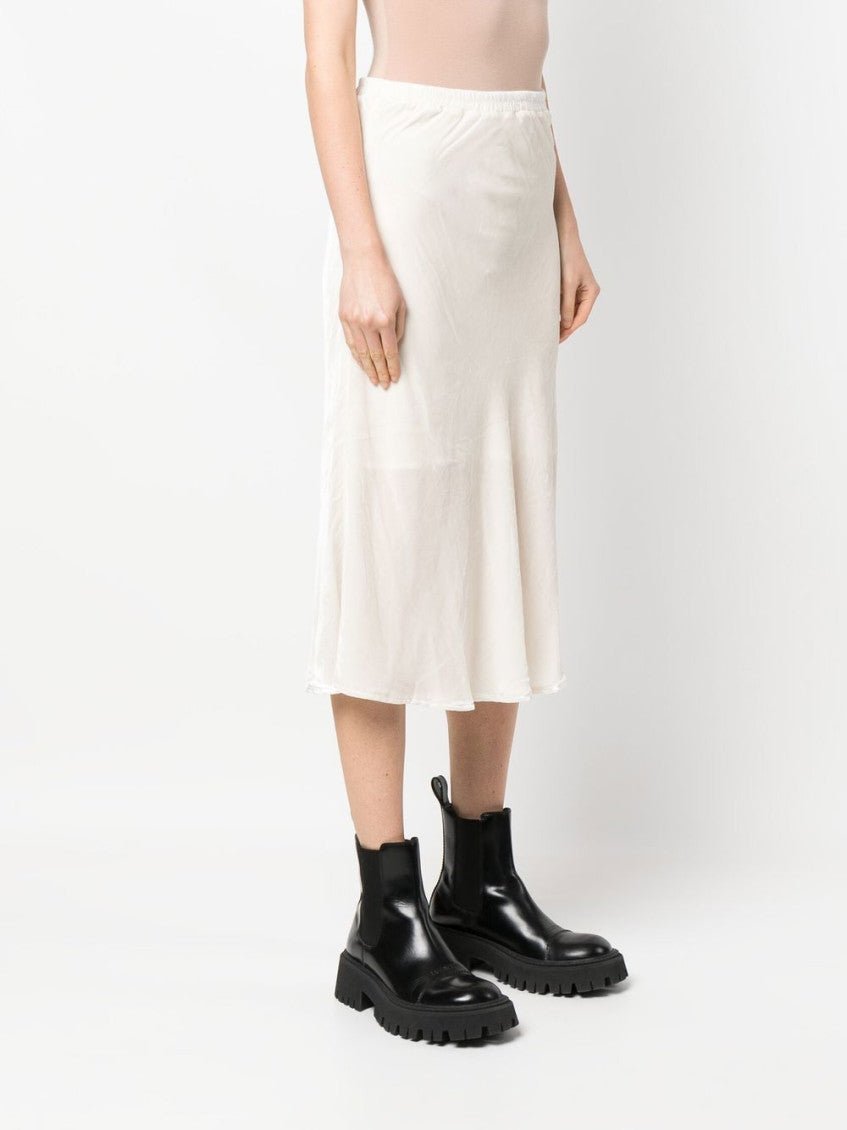 Light Grey Velvet flared midi skirt 5