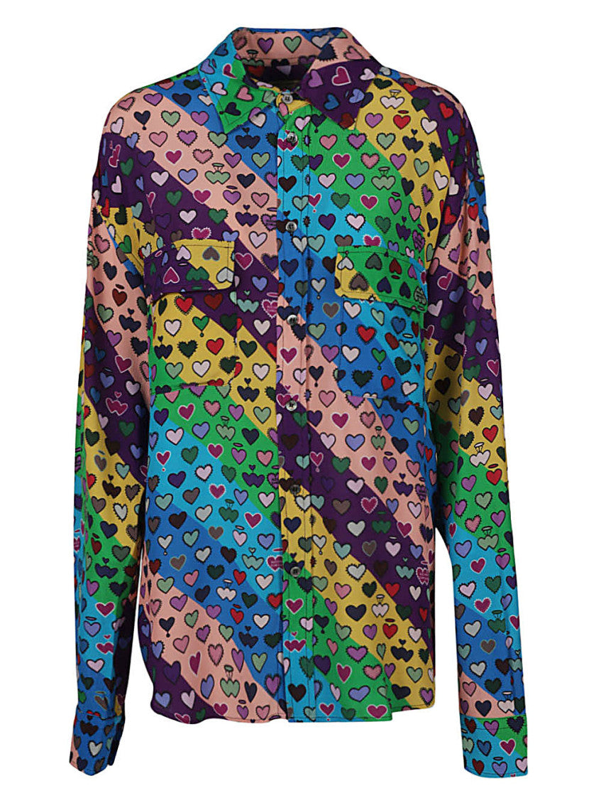 Multicolor Printed viscose shirt 1