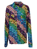 Multicolor Printed viscose shirt 1