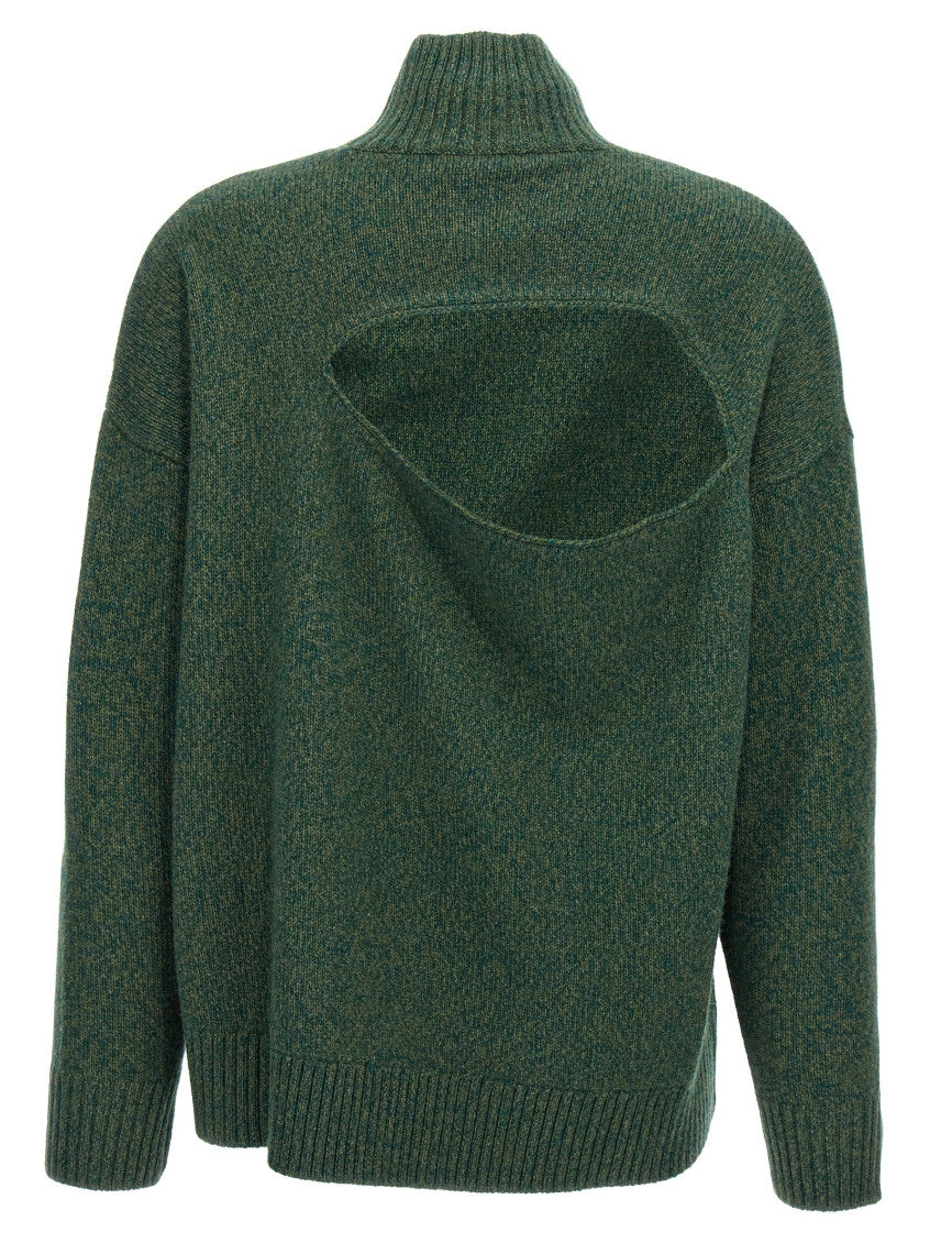 Dark Green Convertible Sweater 2