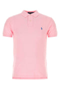 Pink Embroidered logo polo shirt 1