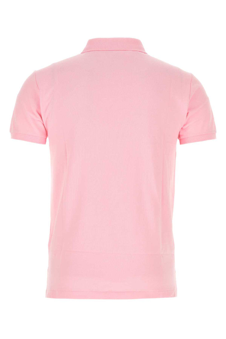 Pink Embroidered logo polo shirt 2