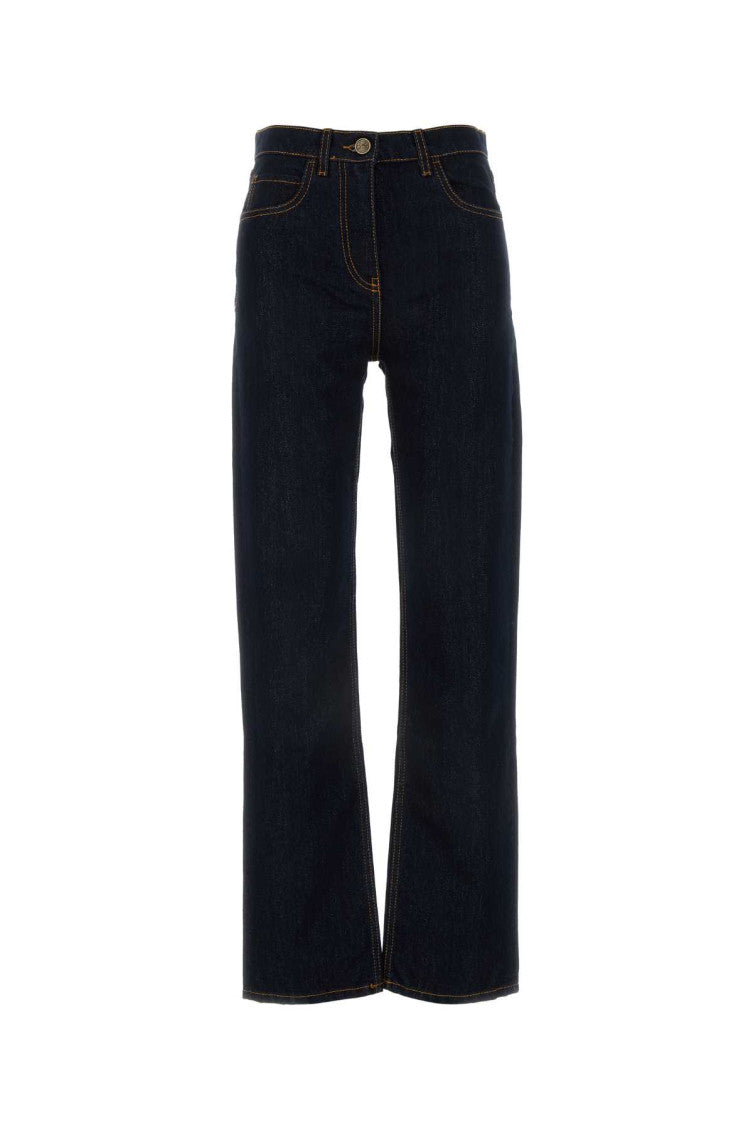 Dark Blue Straight Leg Jeans 1
